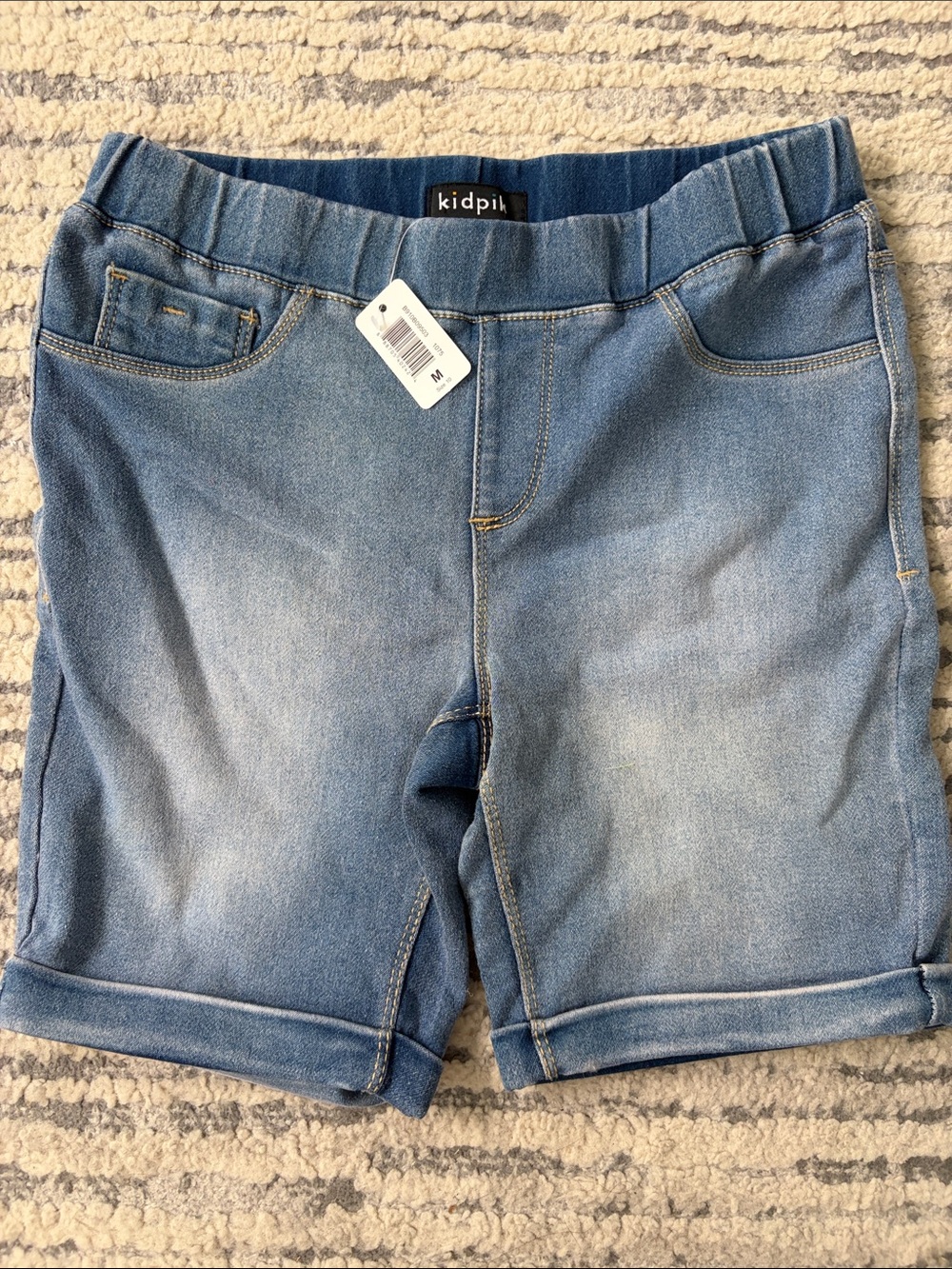 kidpik Light Wash Denim Pull-On Shorts